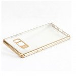 Wholesale Galaxy Note FE / Note Fan Edition / Note 7 Crystal Clear Electroplate Hybrid Soft Case (Champagne Gold)
